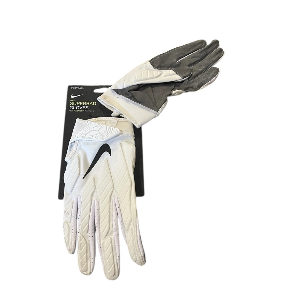 Nike Superbad White and Gray Gloves